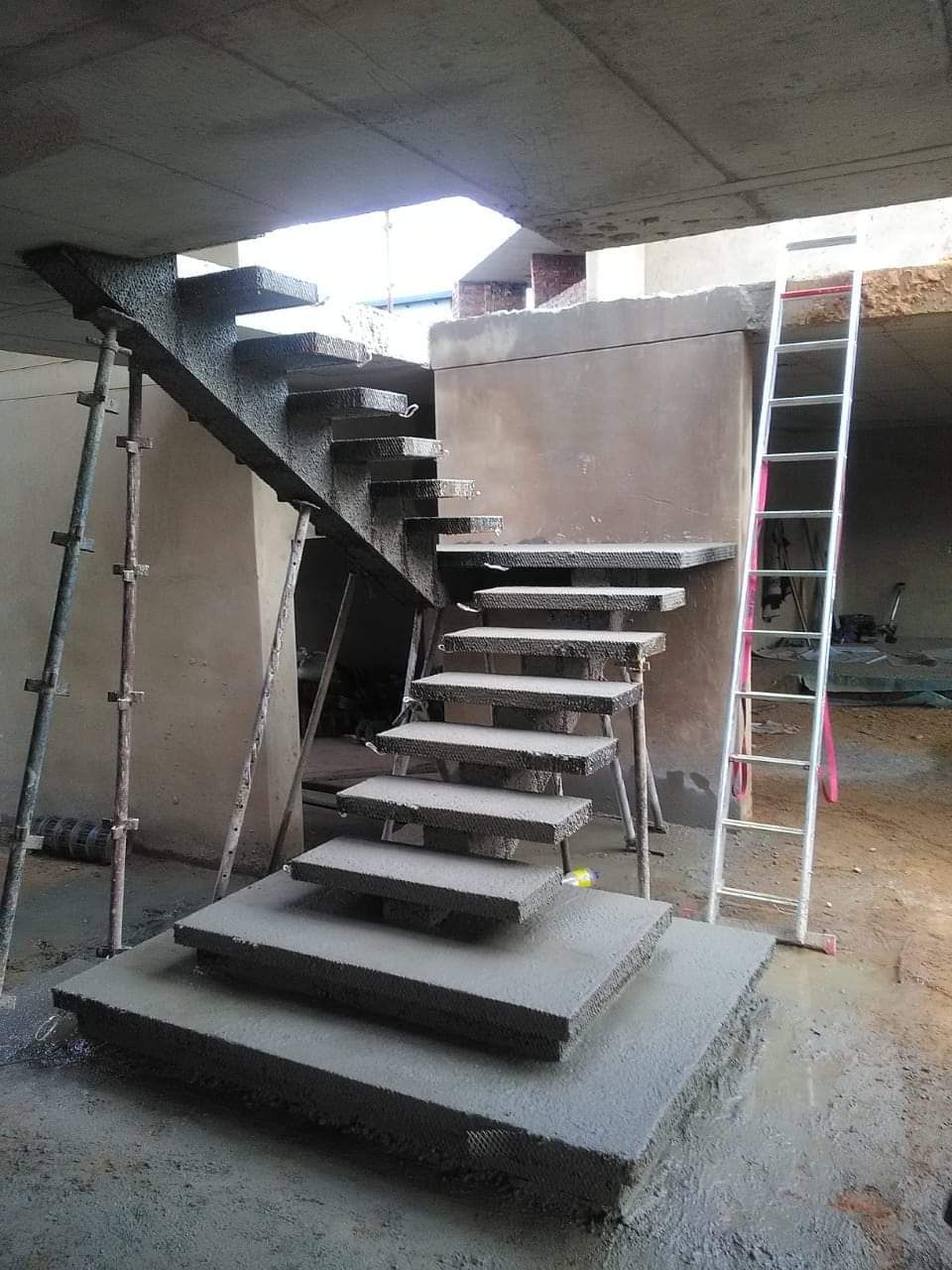 Custom concrete staircase